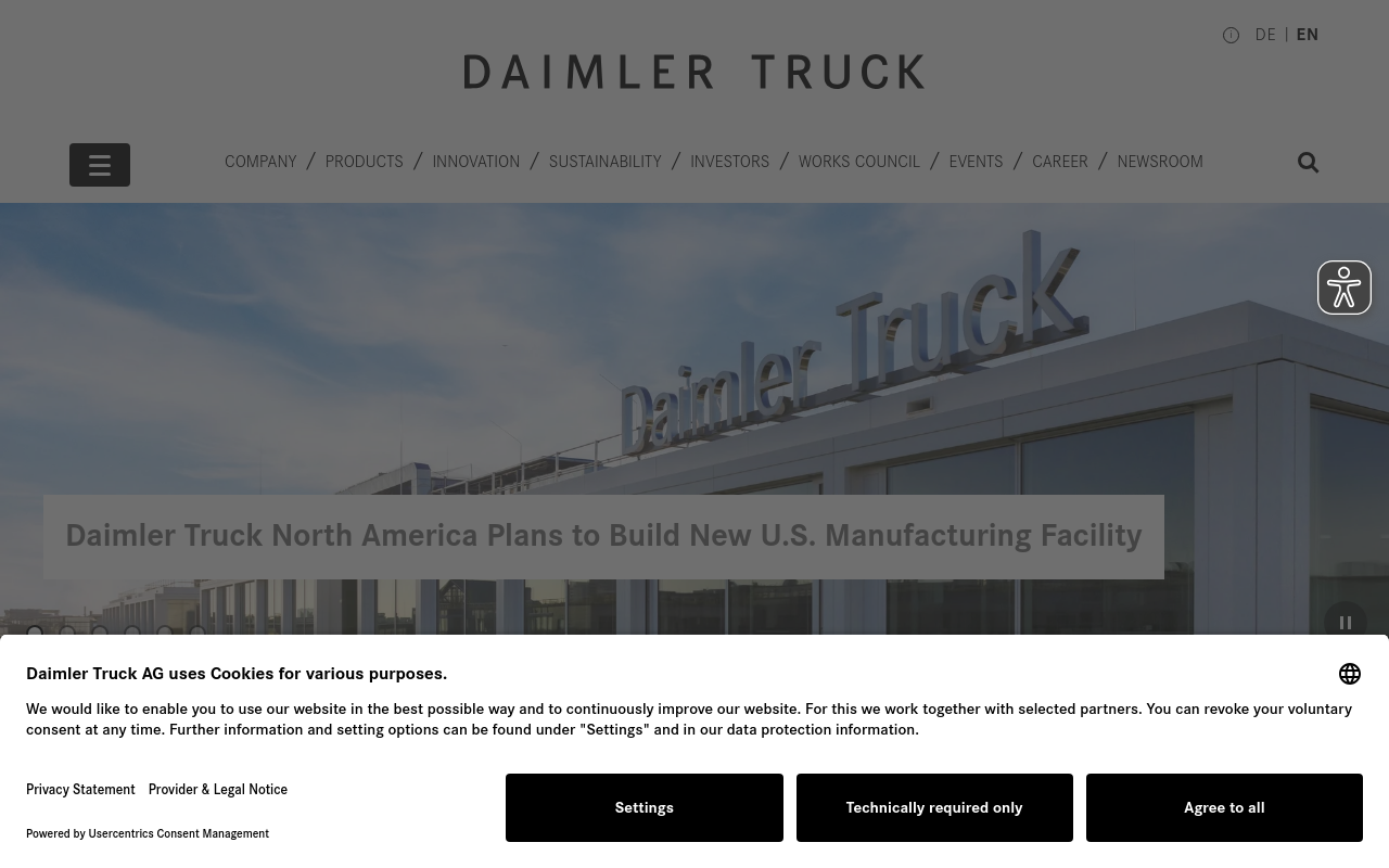 Gerenderte Browseransicht von daimlertruck.com