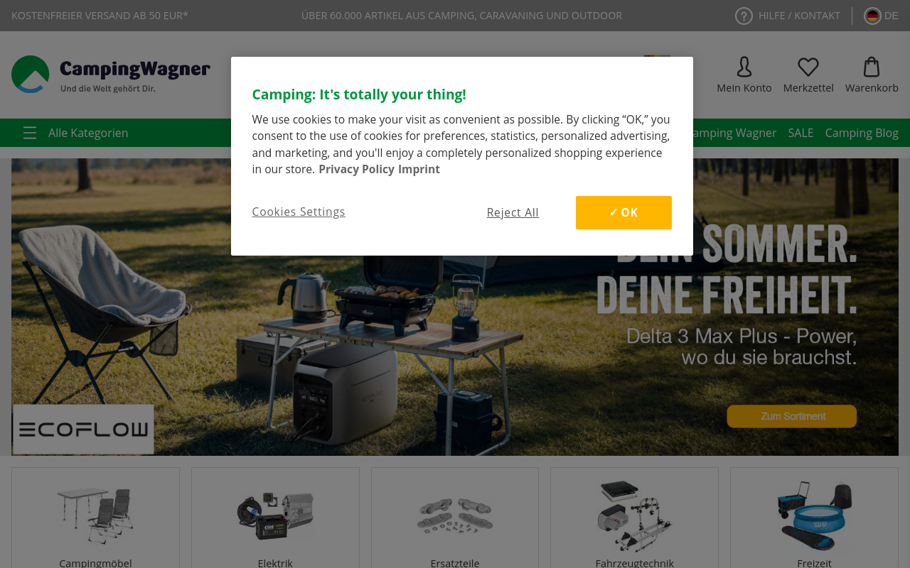 Gerenderte Browseransicht von campingwagner.de
