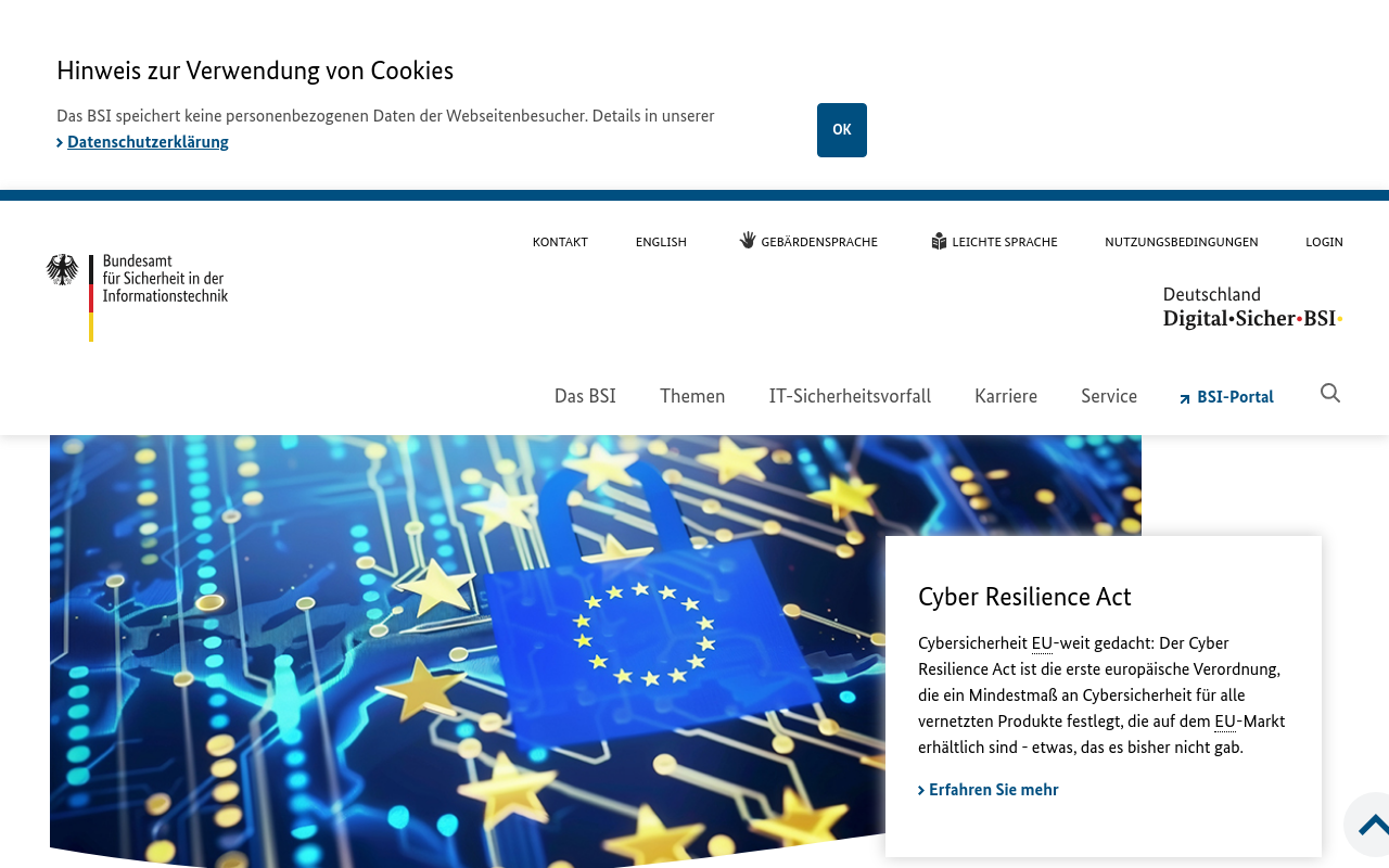 Gerenderte Browseransicht von bsi.bund.de