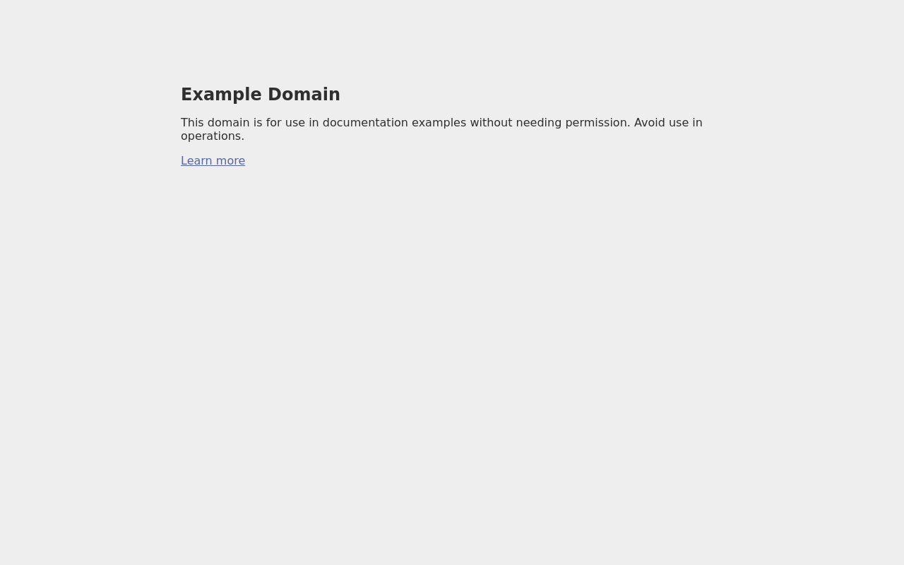 Gerenderte Browseransicht von example.com