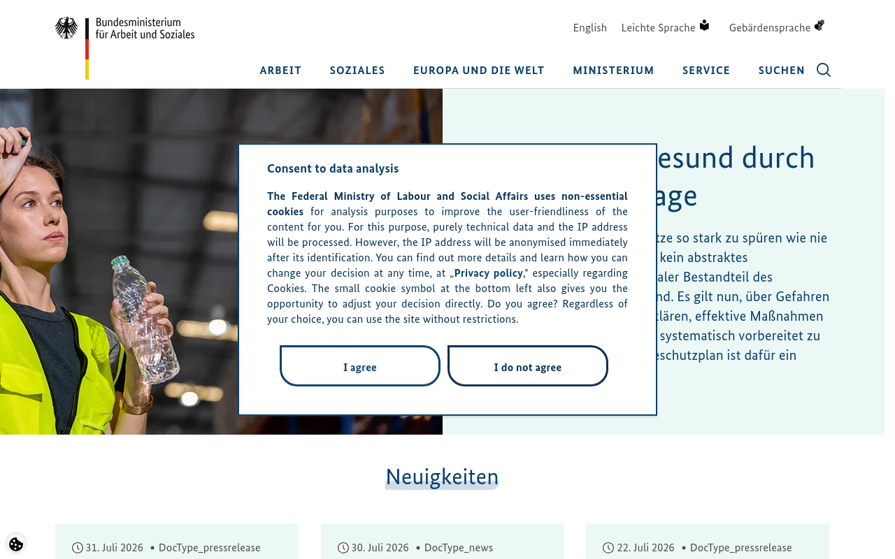 Gerenderte Browseransicht von bmas.de