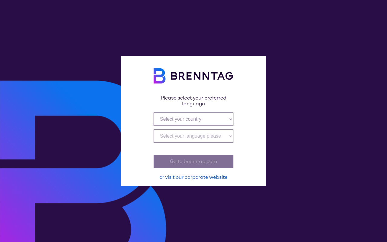Gerenderte Browseransicht von brenntag.com