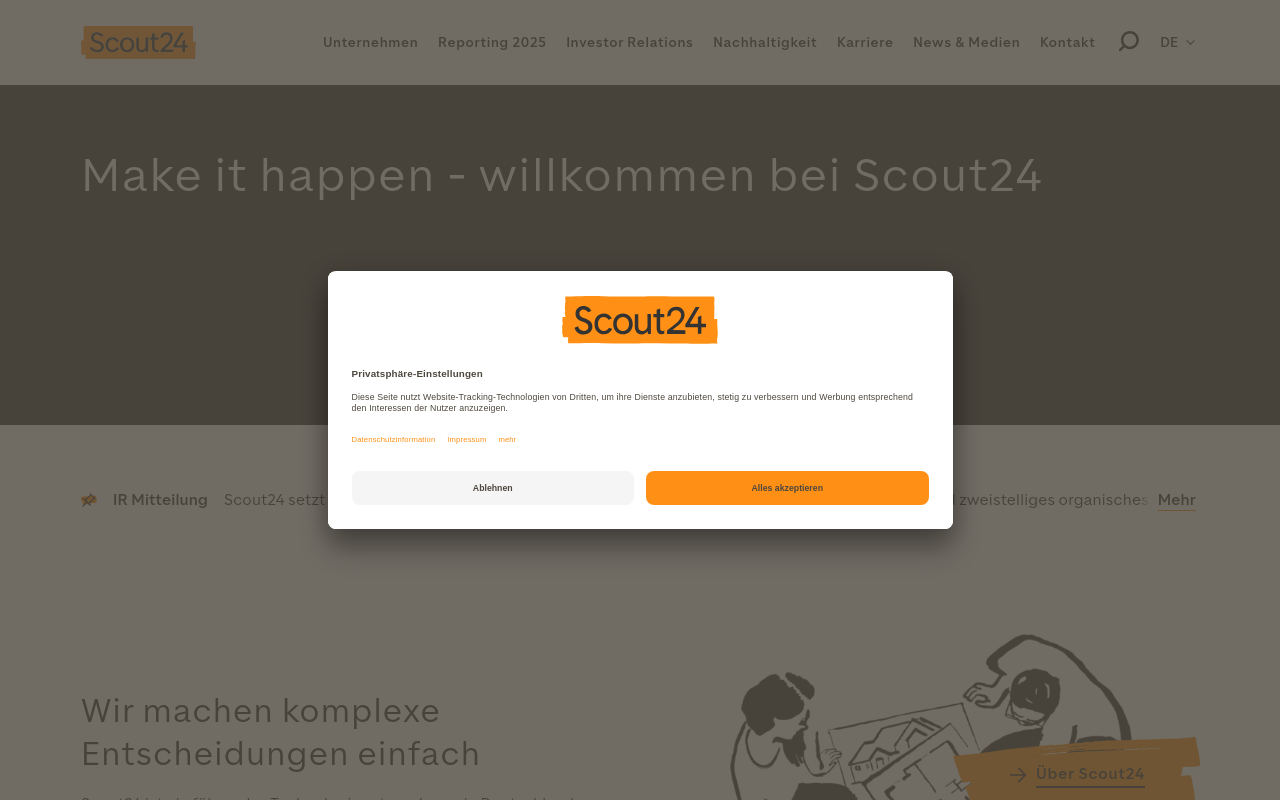 Gerenderte Browseransicht von scout24.com
