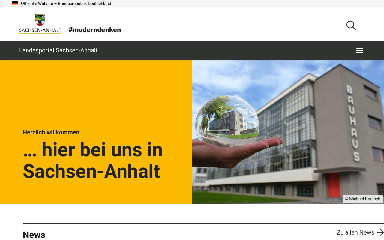 Gerenderte Browseransicht von sachsen-anhalt.de